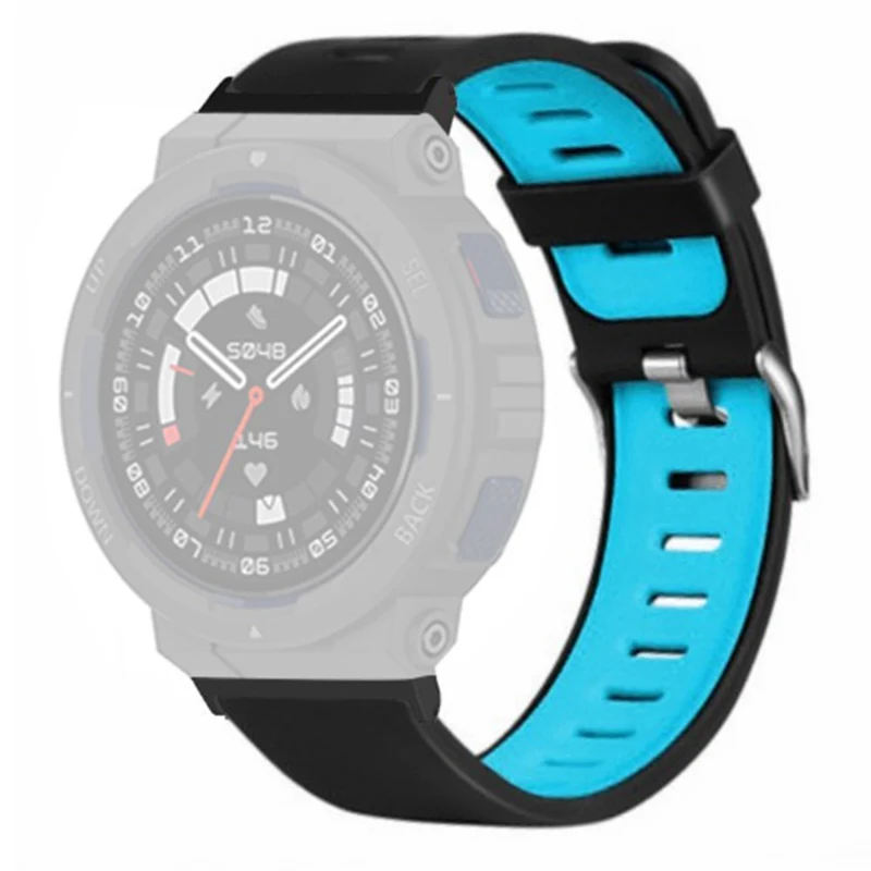 Huami Amazfit Active Edge A2212 Wrist Band Replacement Dual Color Watch Strap - Black+Red
