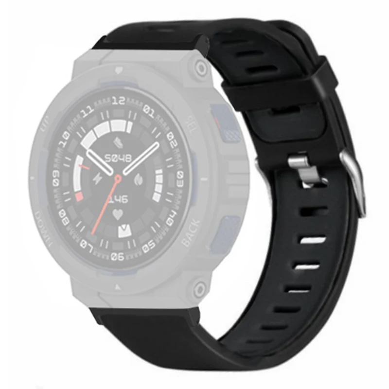 Huami Amazfit Active Edge A2212 Wrist Band Replacement Dual Color Watch Strap - Black+Red