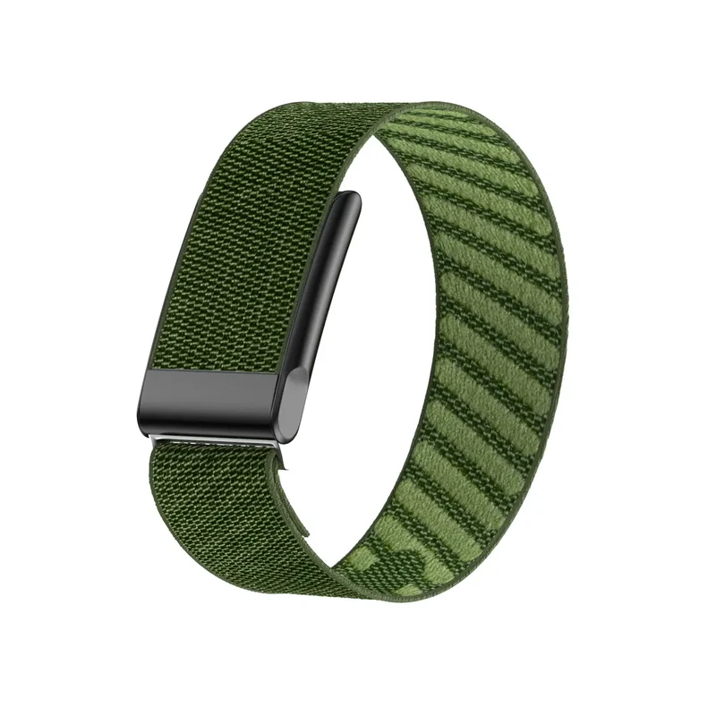 WHOOP 5.0 Knitted Nylon Armband (Dunkelgrün)