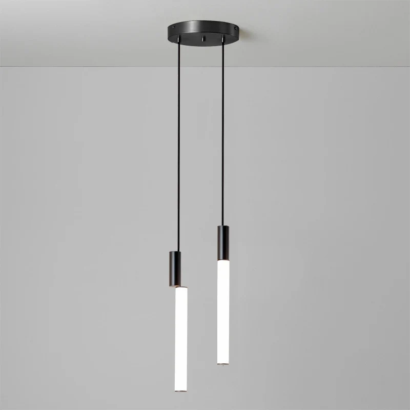 Moderner minimalistischer Pendelleuchte mit doppelten Röhren