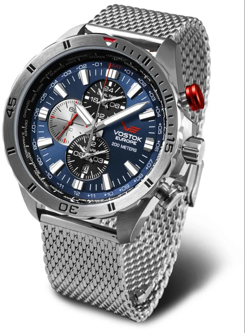 Vostok Europe Almaz YM26-320A652B Herrenuhr • 20 ATM • World Timer