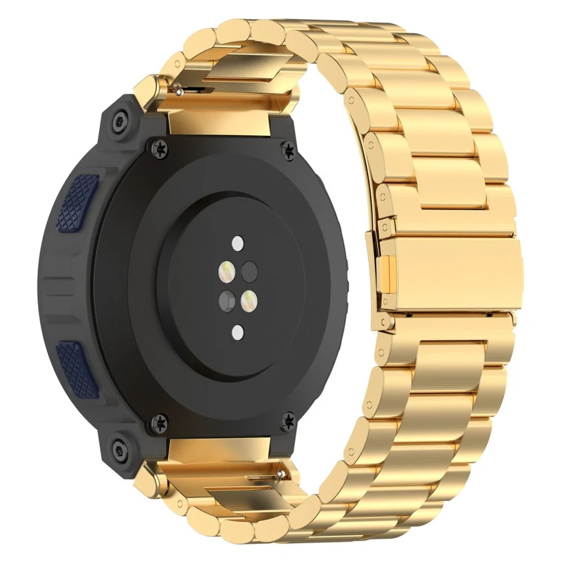 Huami Amazfit Active Edge A2212 Stainless Steel 3 Beads Wrist Band Replacement Watch Strap - Rose Gold