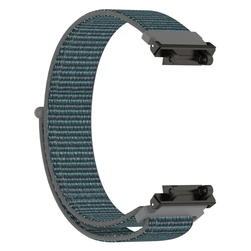 Huami Amazfit Active Edge A2212 Nylon Watch Band Adjustable Magic Tape Strap - Cyan Grey