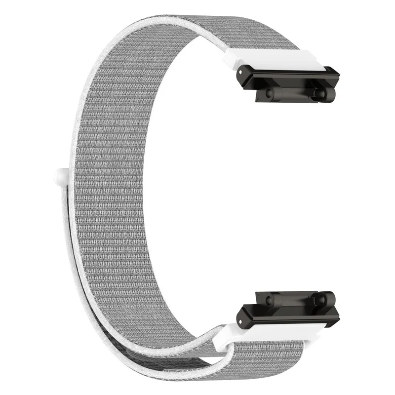 Huami Amazfit Active Edge A2212 Nylon Watch Band Adjustable Magic Tape Strap - Cyan Grey