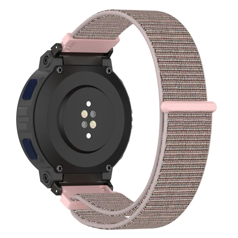Huami Amazfit Active Edge A2212 Nylon Watch Band Adjustable Magic Tape Strap - Cyan Grey