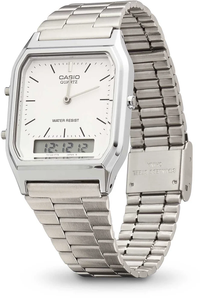 Casio Vintage AQ-230A-1DMQYES Uhr • Kultiges Retro-Design • Dual Time