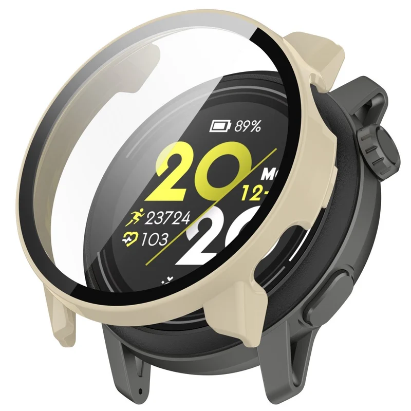 For Coros Pace 3 Protective Case Hard Watch Cover with Tempered Glass Screen Protector
