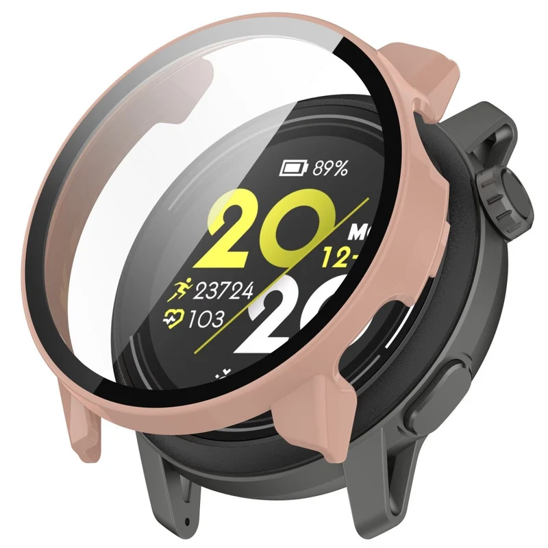 For Coros Pace 3 Protective Case Hard Watch Cover with Tempered Glass Screen Protector
