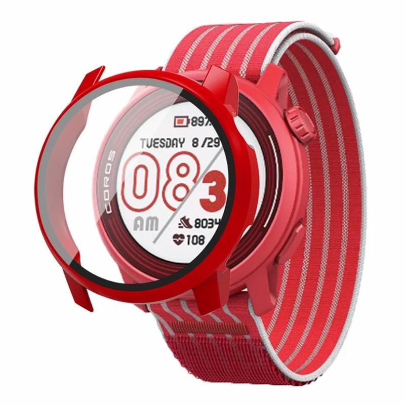 Coros Pace 3 Hard Frame Watch Case Cover with Tempered Glass Screen Film
