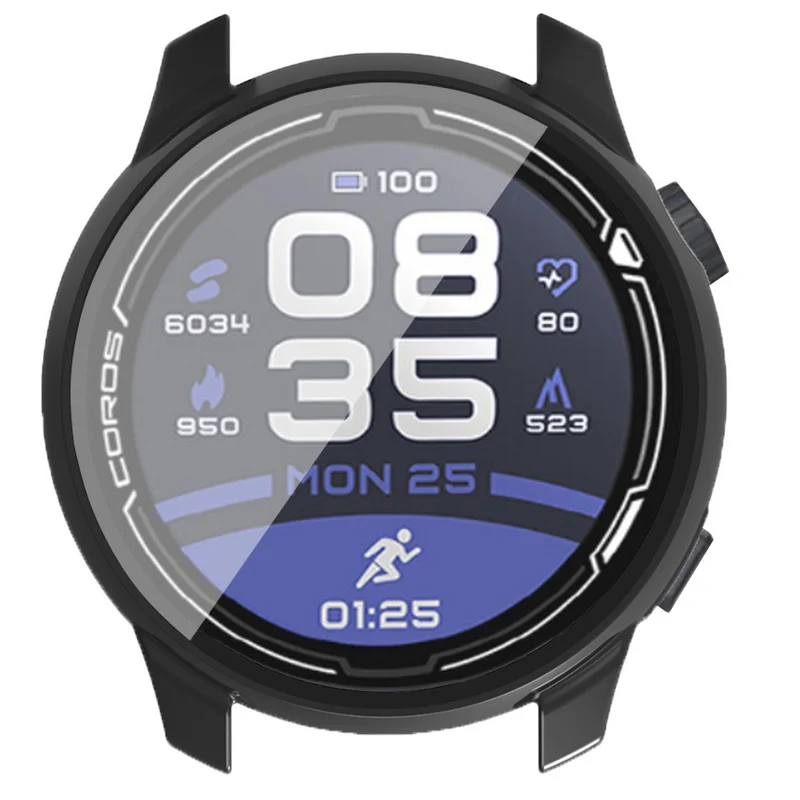 Coros Pace 2 Watch Case Hard Full Protective Cover with Screen Protector