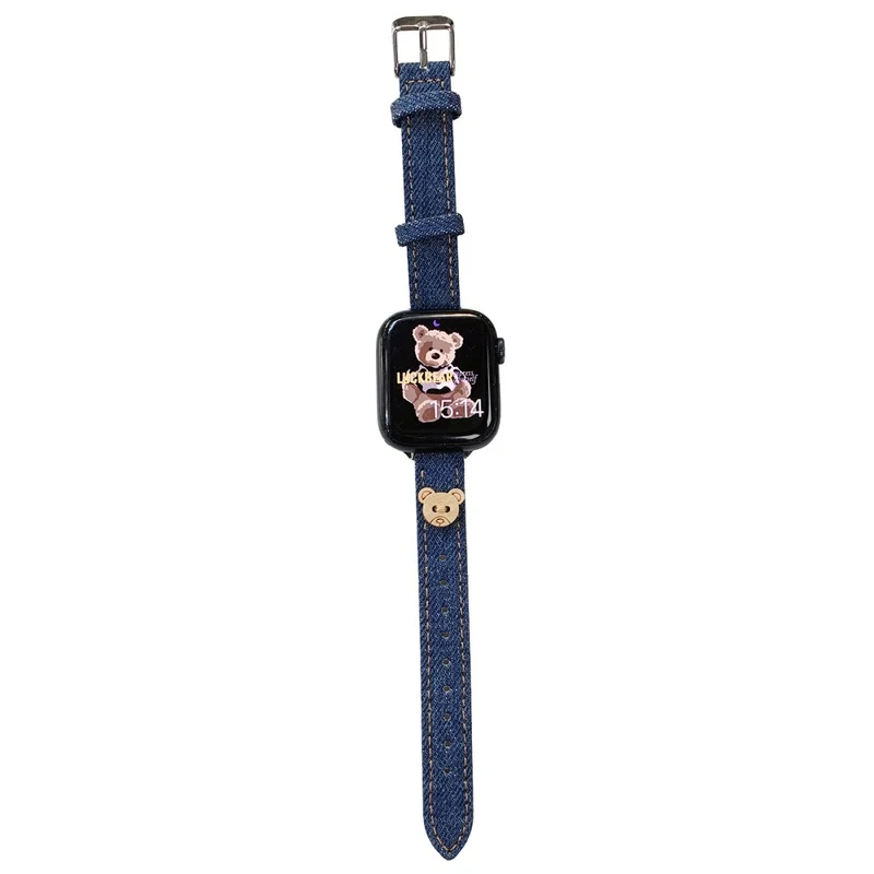 Apple Watch 41mm / 40mm / 38mm Denim Bear Slim watch Band - Baby Blue