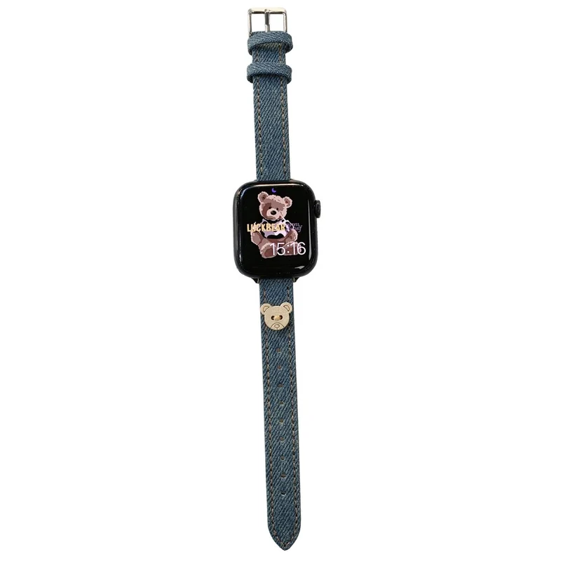 Apple Watch 41mm / 40mm / 38mm Denim Bear Slim watch Band - Baby Blue