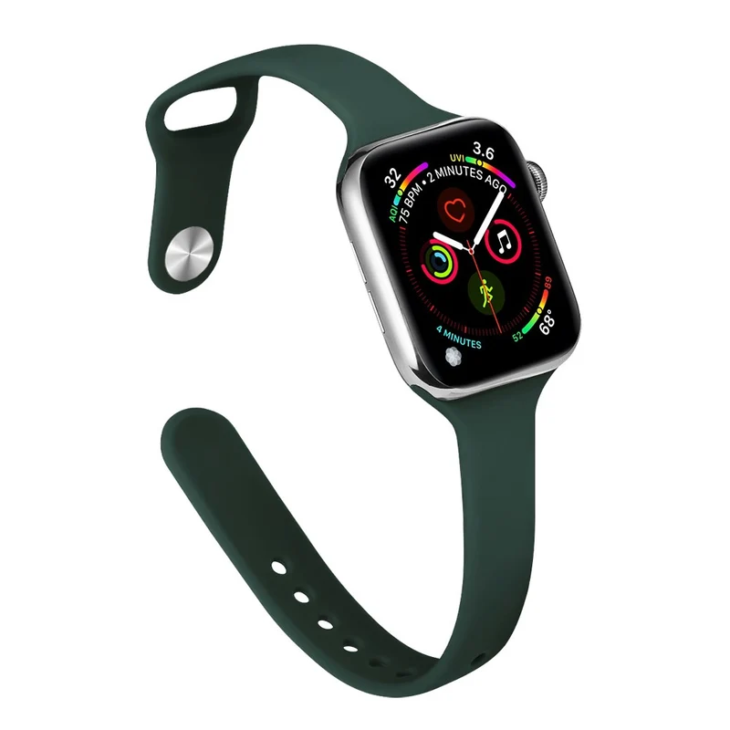 Apple Watch 41mm / 40mm / 38mm Slim Bands Wrist Strap - Dark Green