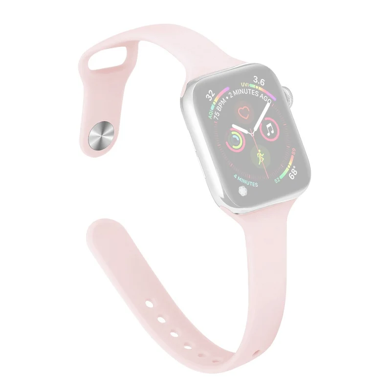 Apple Watch 41mm / 40mm / 38mm Slim Silicone Watch Band - Hot Pink