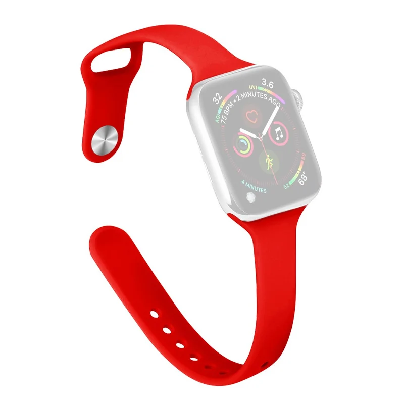Apple Watch 41mm / 40mm / 38mm Slim Silicone Watch Band - Hot Pink