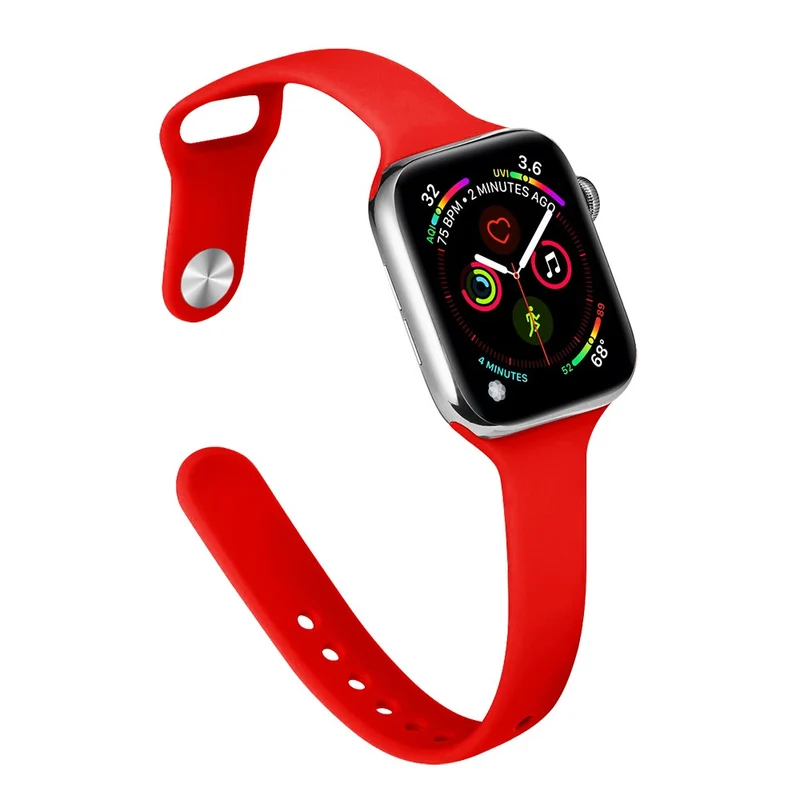 Apple Watch 41mm / 40mm / 38mm Slim Silicone Watch Band - Hot Pink