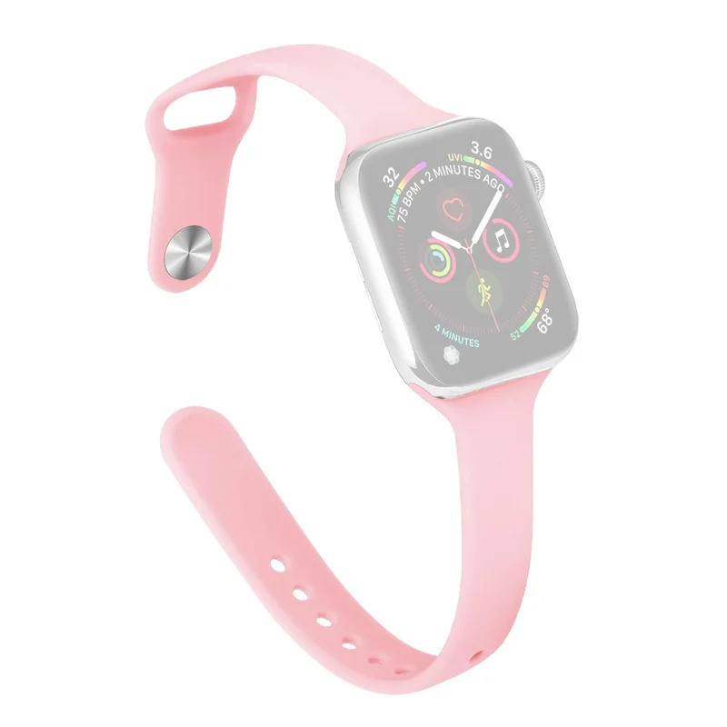 Apple Watch 41mm / 40mm / 38mm Slim Silicone Watch Band - Hot Pink