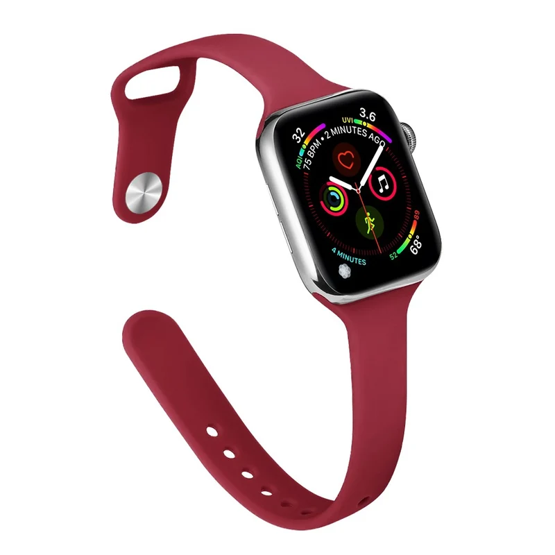 Apple Watch 41mm / 40mm / 38mm Slim Silicone Watch Band - Hot Pink
