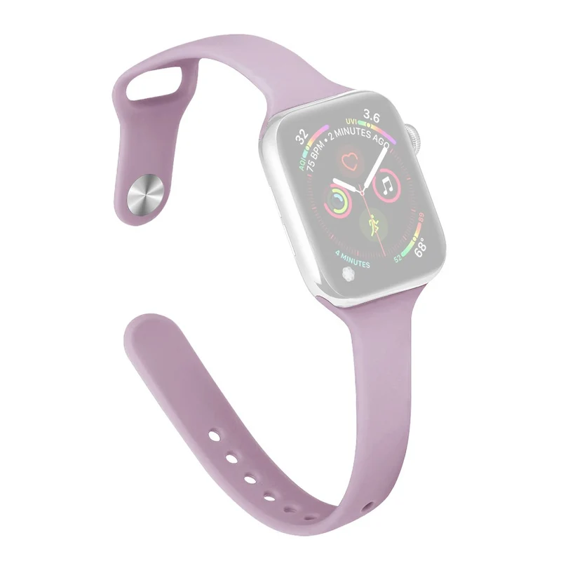 Apple Watch 41mm / 40mm / 38mm Slim Silicone Watch Band - Hot Pink