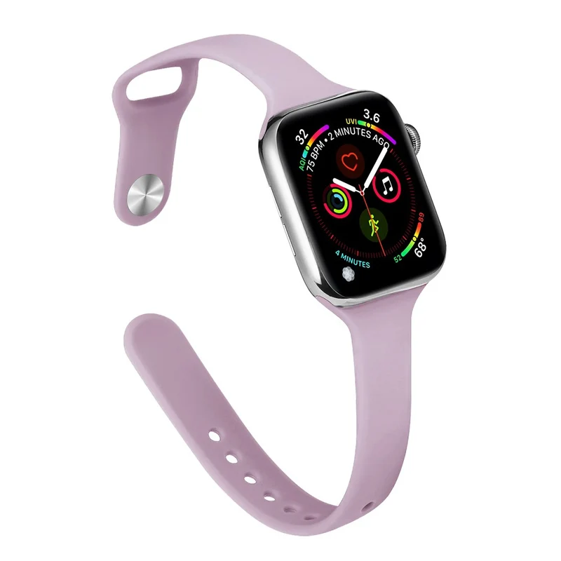 Apple Watch 41mm / 40mm / 38mm Slim Silicone Watch Band - Hot Pink