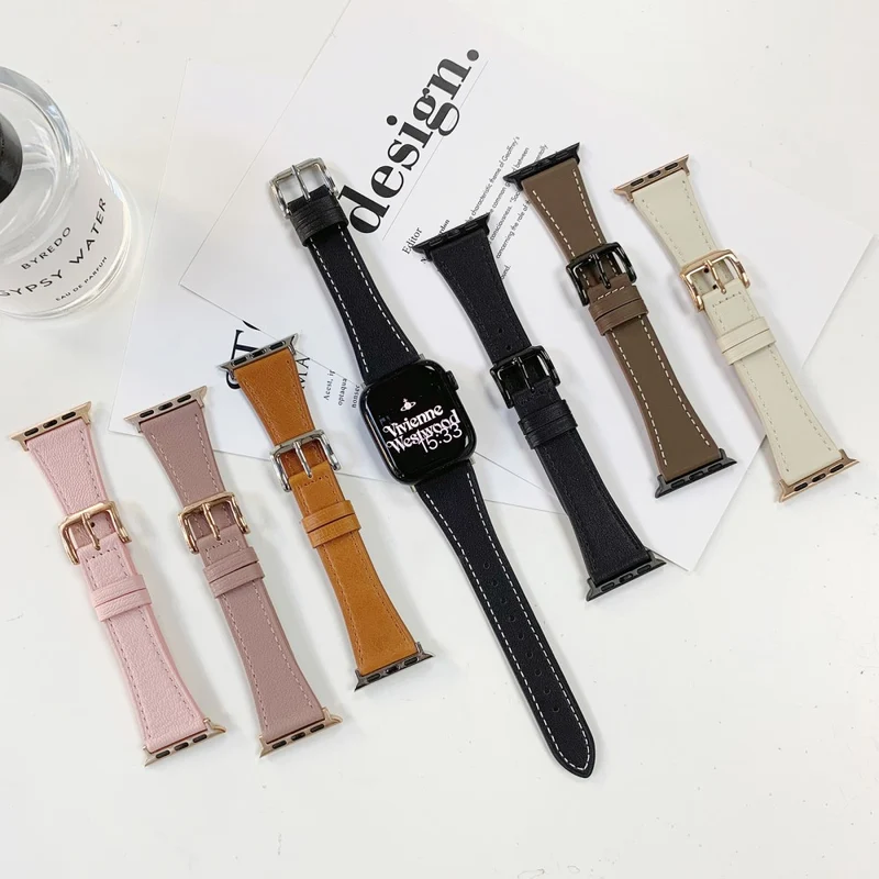 Apple Watch 41mm / 40mm / 38mm Genuine Cow Leather Watch Strap