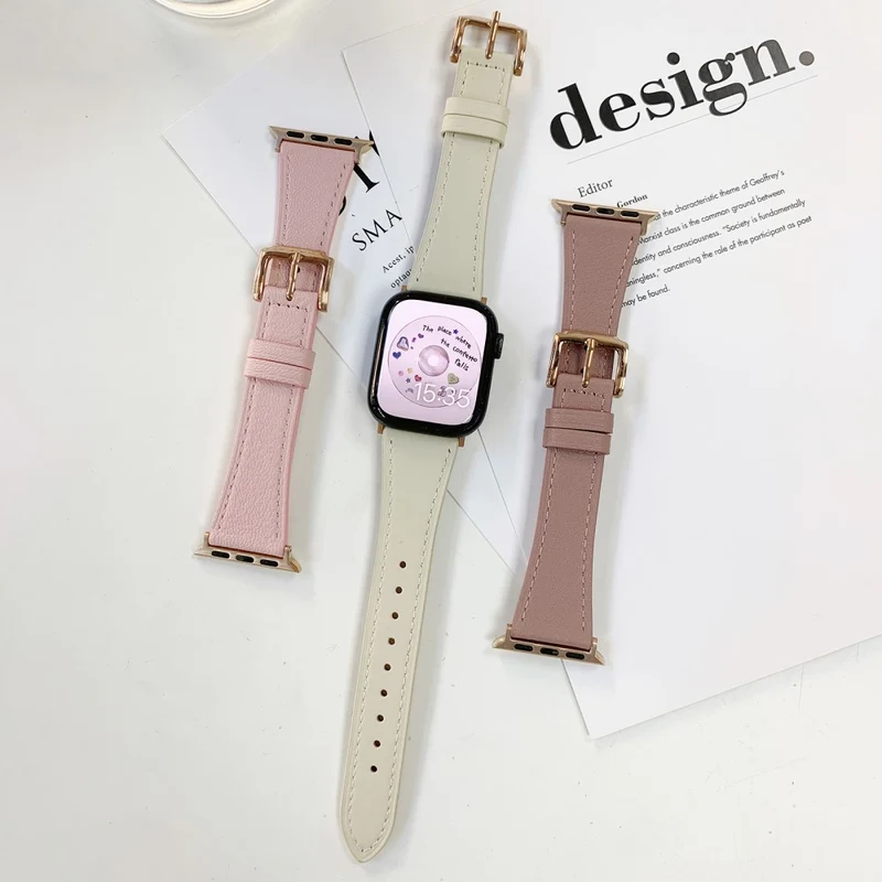 Apple Watch 41mm / 40mm / 38mm Genuine Cow Leather Watch Strap