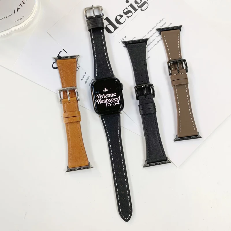 Apple Watch 41mm / 40mm / 38mm Genuine Cow Leather Watch Strap