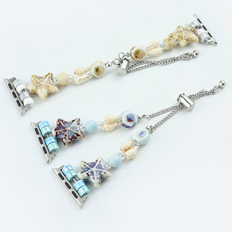 Apple Watch 41mm / 40mm / 38mm Starfish Watch Band Beaded Bracelet