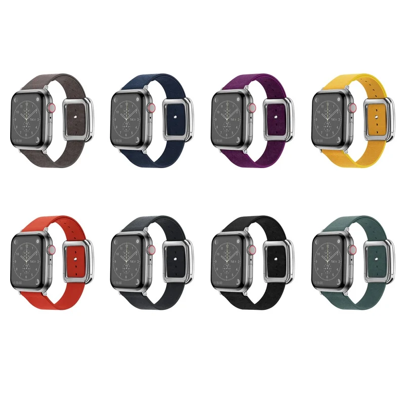 Apple Watch 41mm / 40mm / 38mm Watch Band Snap Button Men's Strap - Dark Green