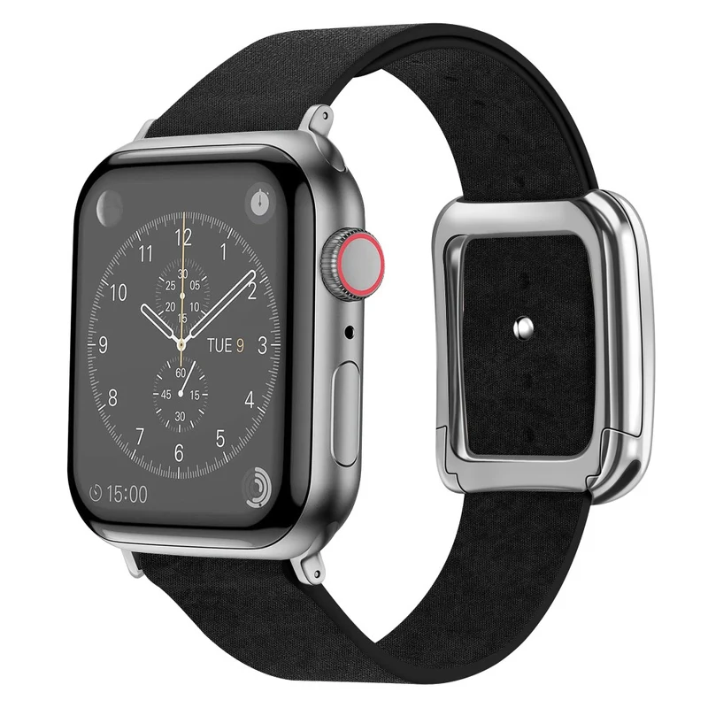 Apple Watch 41mm / 40mm / 38mm Watch Band Snap Button Men's Strap - Dark Green