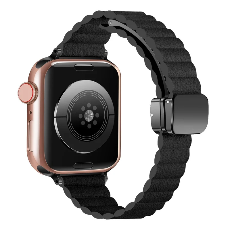 Apple Watch 41mm / 40mm / 38mm Watch Band Magnetic Slim Strap - Light Tan