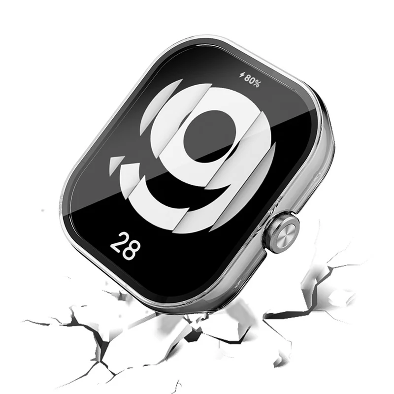 Xiaomi Redmi Watch 4 Watch Case Hard Impact-Resistant Cover with Tempered Glass Film