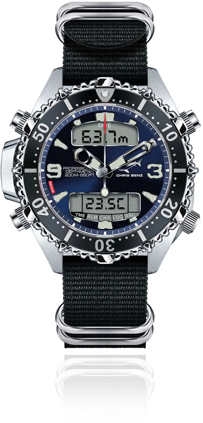 Chris Benz Deep 200M CB-D200X-D-NBS Damenuhr • Saphirglas • 200m Wasserdicht