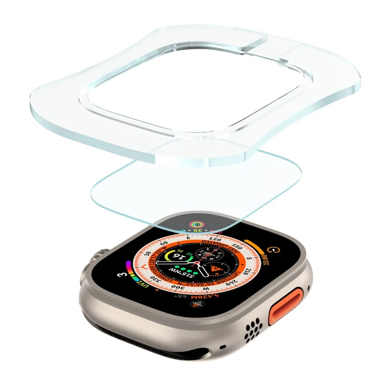Apple Watch Ultra / Ultra 2 49mm Screen Protector Tempered Glass Film with Auto Alignment Tool Kit