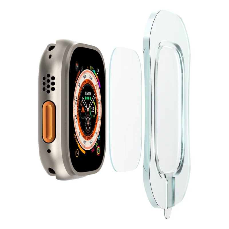Apple Watch Ultra / Ultra 2 49mm Screen Protector Tempered Glass Film with Auto Alignment Tool Kit