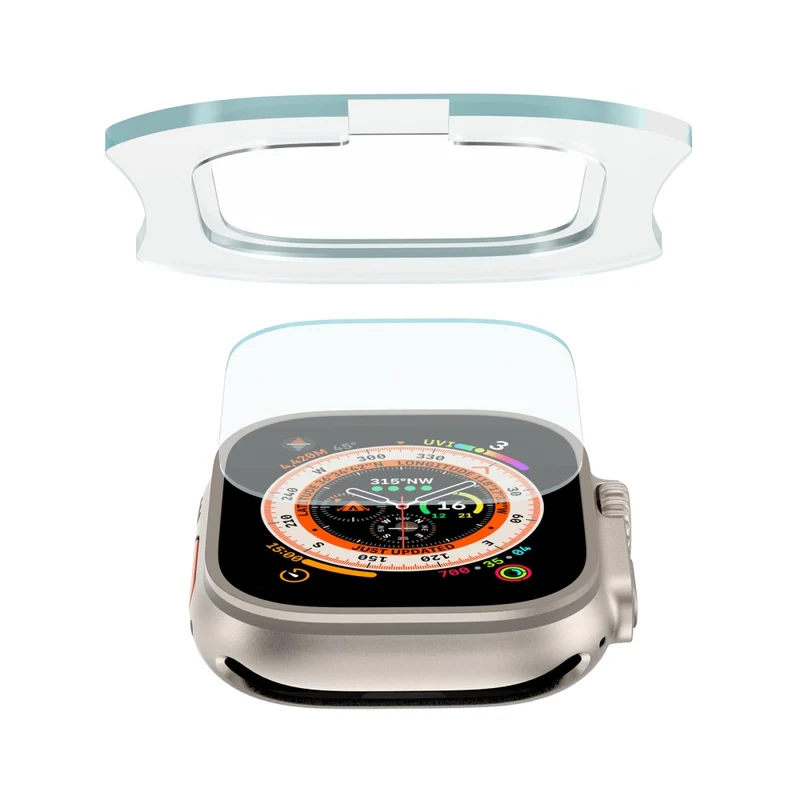 Apple Watch Ultra / Ultra 2 49mm Screen Protector Tempered Glass Film with Auto Alignment Tool Kit
