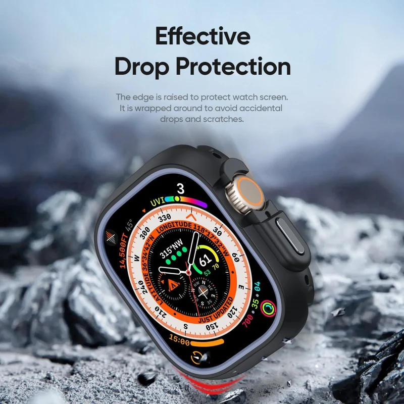 DUX DUCIS Bamo Series Apple Watch Ultra 2 / Ultra 49mm Watch Case and T Cover - Black / Grey