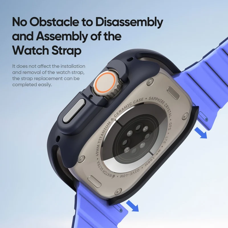 DUX DUCIS Bamo Series Apple Watch Ultra 2 / Ultra 49mm Watch Case and T Cover - Black / Grey