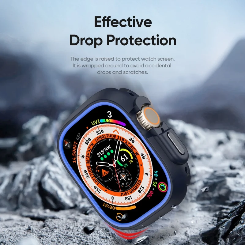 DUX DUCIS Bamo Series Apple Watch Ultra 2 / Ultra 49mm Watch Case and T Cover - Black / Grey