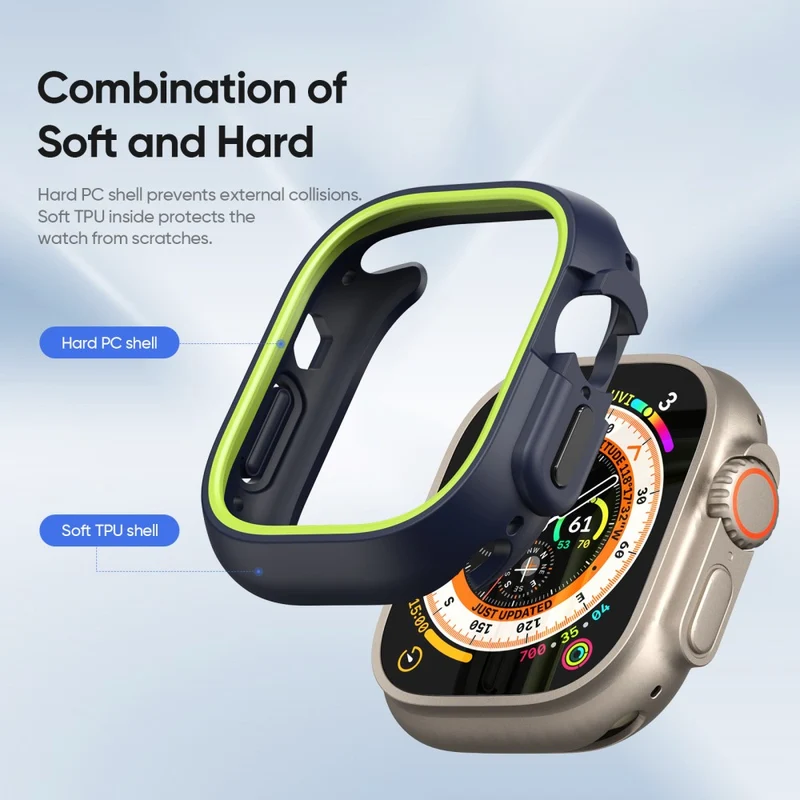 DUX DUCIS Bamo Series Apple Watch Ultra 2 / Ultra 49mm Watch Case and T Cover - Black / Grey