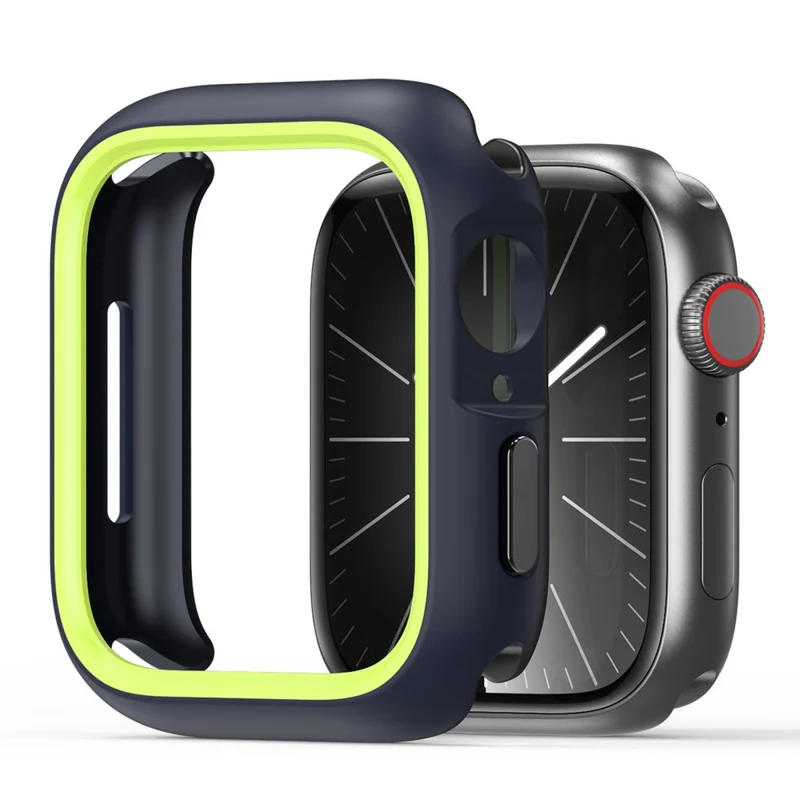 DUX DUCIS Bamo Series Apple Watch Series 9 8 7 41mm Watch Case Cover and T Frame - Midnight / Green
