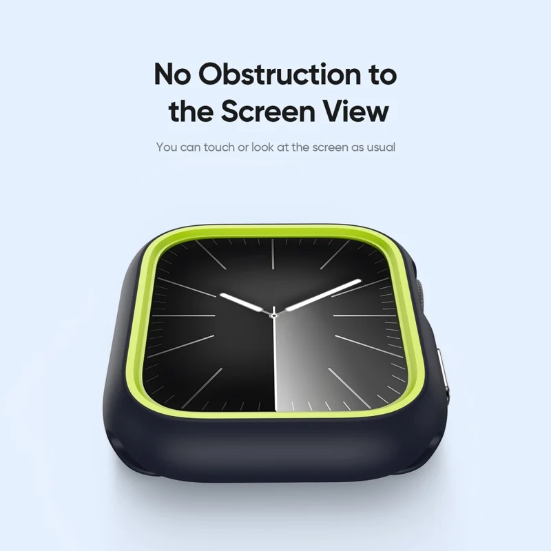 DUX DUCIS Bamo Series Apple Watch Series 9 8 7 41mm Watch Case Cover and T Frame - Midnight / Green