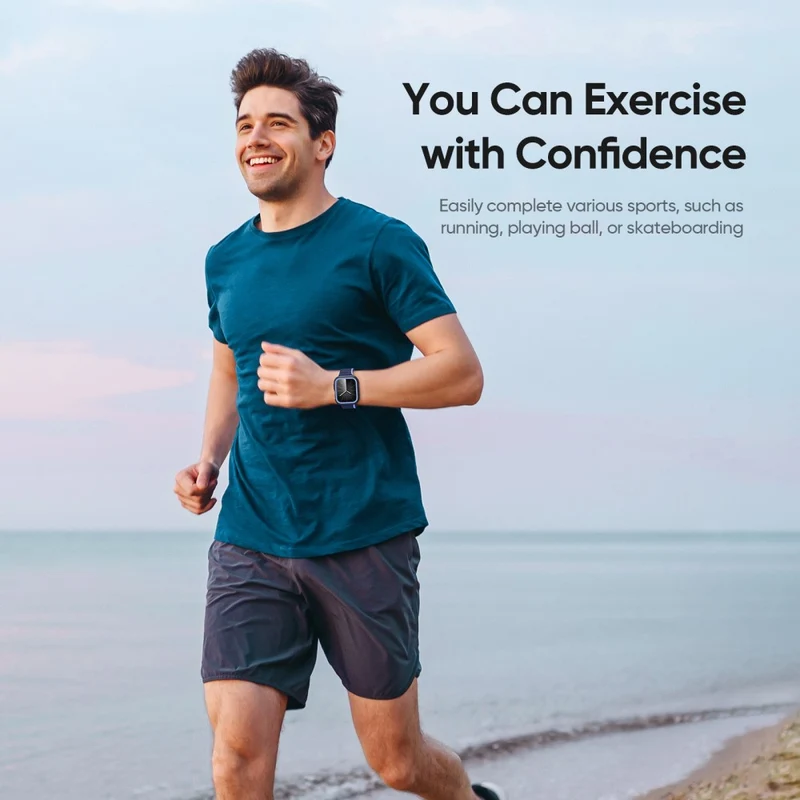 DUX DUCIS Bamo Series Apple Watch Series 9 8 7 41mm Watch Case Cover and T Frame - Midnight / Green