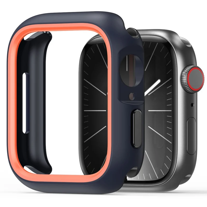 DUX DUCIS Bamo Series Apple Watch Series 9 8 7 41mm Watch Case Cover and T Frame - Midnight / Green