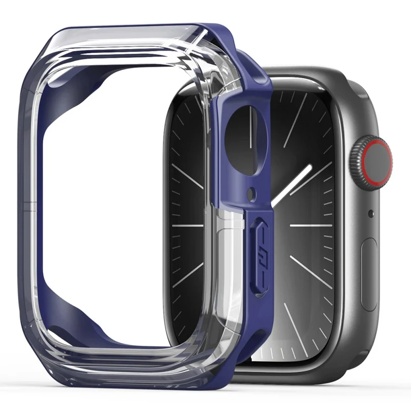 DUX DUCIS Tamo Series Apple Watch Series 9 / 8 / 7 41mm Watch Case Silicone Shockproof Cover - Transparent Blue