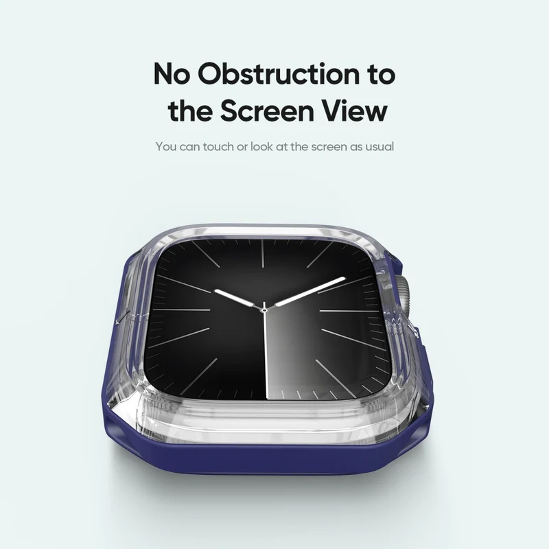 DUX DUCIS Tamo Series Apple Watch Series 9 / 8 / 7 41mm Watch Case Silicone Shockproof Cover - Transparent Blue