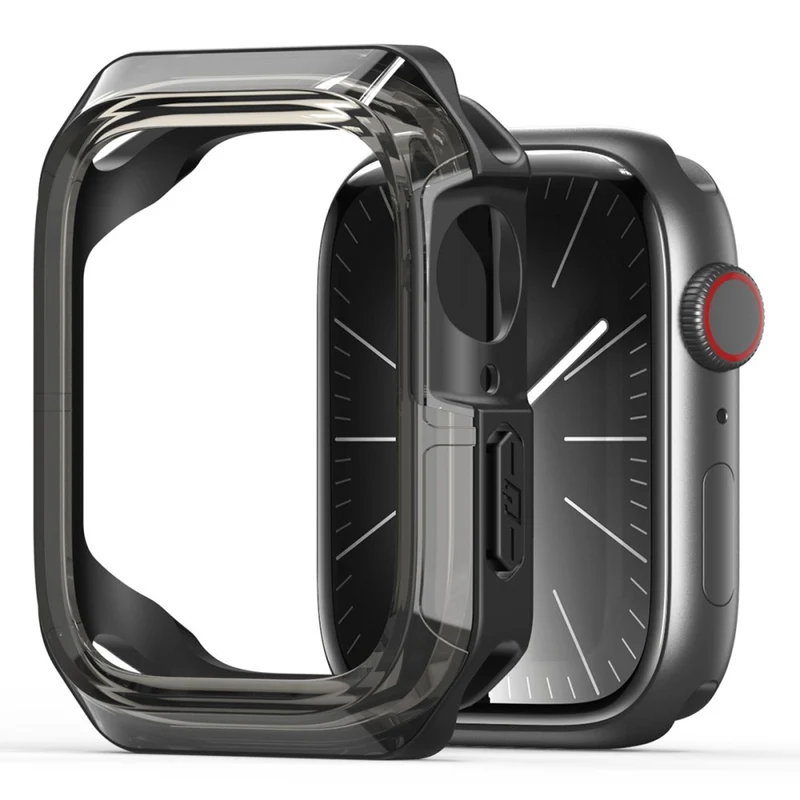 DUX DUCIS Tamo Series Apple Watch Series 9 / 8 / 7 41mm Watch Case Silicone Shockproof Cover - Transparent Blue