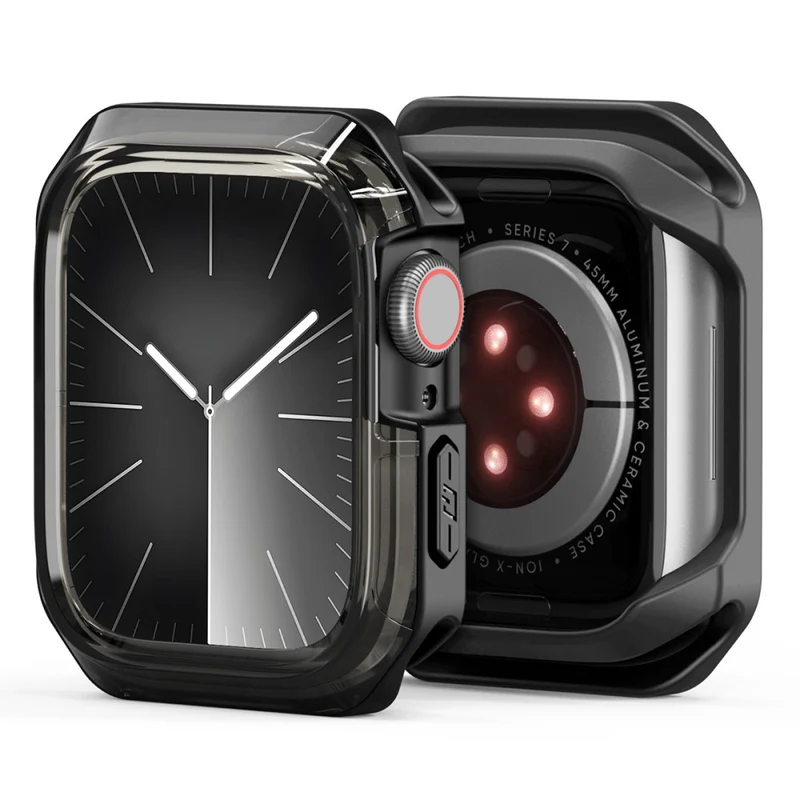 DUX DUCIS Tamo Series Apple Watch Series 9 / 8 / 7 41mm Watch Case Silicone Shockproof Cover - Transparent Blue