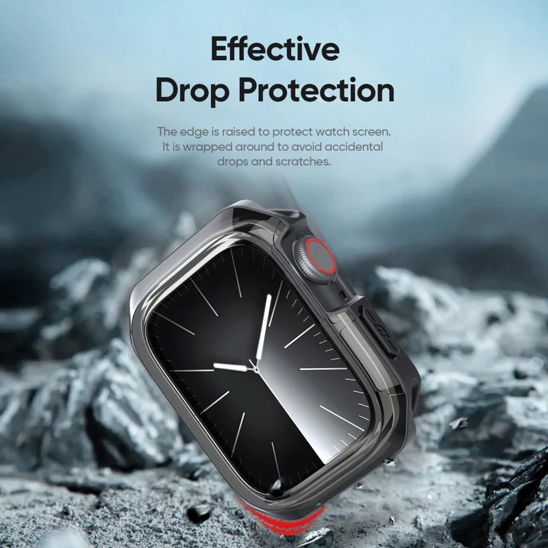 DUX DUCIS Tamo Series Apple Watch Series 9 / 8 / 7 41mm Watch Case Silicone Shockproof Cover - Transparent Blue