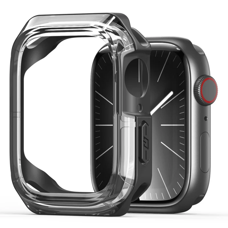 DUX DUCIS Tamo Series Apple Watch Series 9 / 8 / 7 41mm Watch Case Silicone Shockproof Cover - Transparent Blue